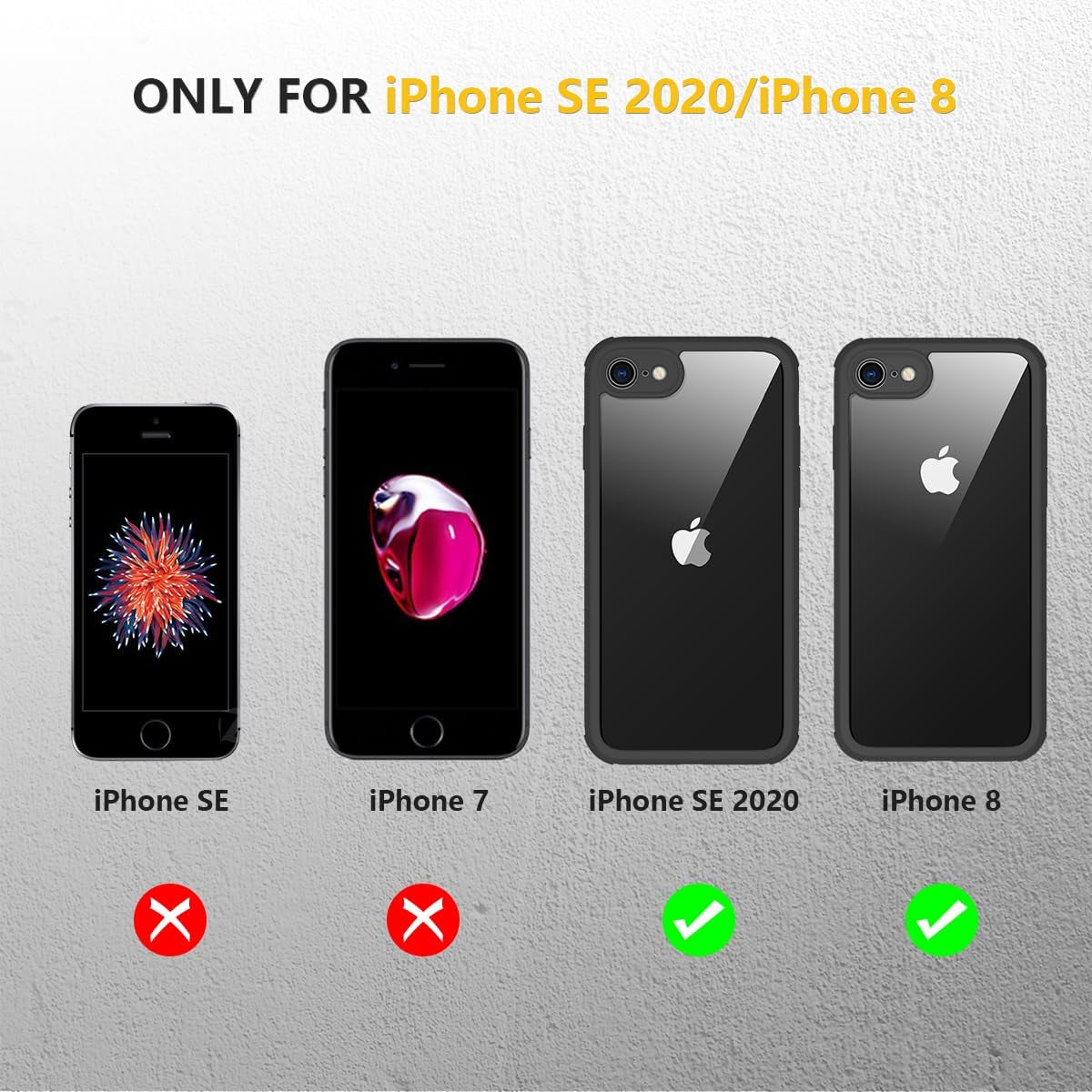 for Iphone SE Phone Case 3Rd/2Nd Generation 2022 2020 Full-Body with Built-In Glass Screen Protector, Heavy Duty 360° Protective Shockproof Bumper Cover for Iphone 8/SE 4.7 Inch, Black
