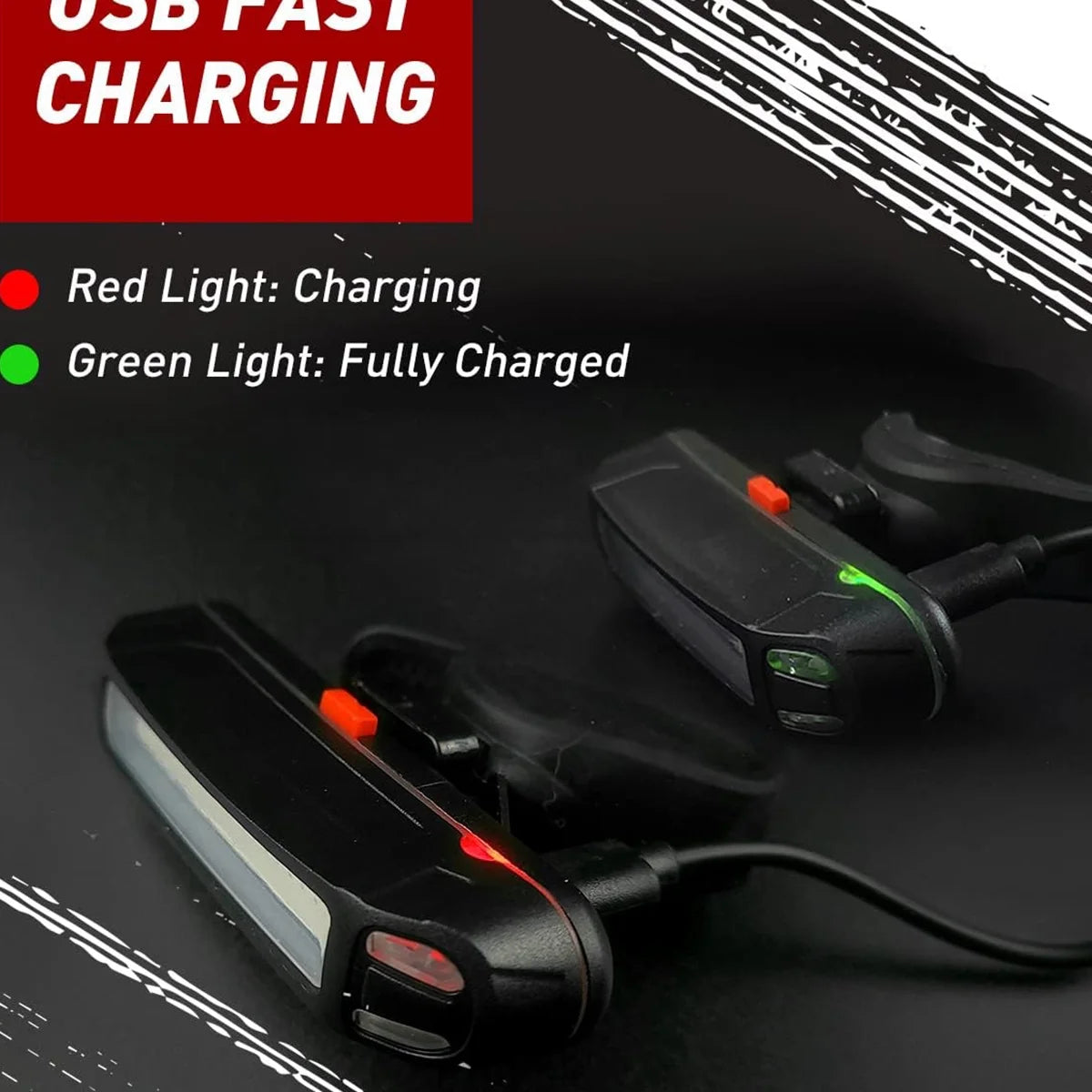 Bike Tail Light (2 PACK), USB Rechargeable LED Rear Bike Light, Bright Bicycle Rear Cycling Safety Flashlight for Night Riding