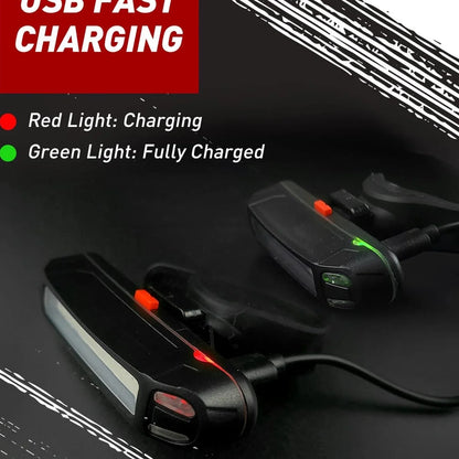 Bike Tail Light (2 PACK), USB Rechargeable LED Rear Bike Light, Bright Bicycle Rear Cycling Safety Flashlight for Night Riding