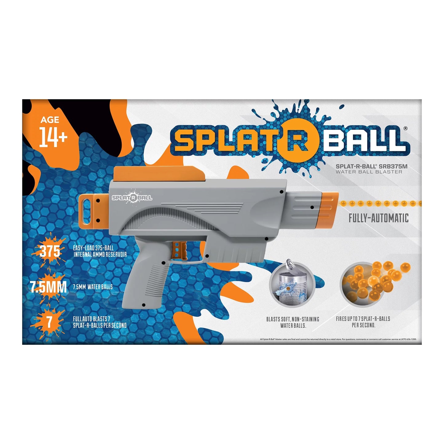 (2 Pack)  Full Auto 375 Mini Water Bead Blaster Kit Gray / Orange