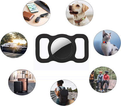 Protective Case Compatible for Apple Airtag, GPS Tracking Dog Cat Collar Accessories Pet Loop Holder, Air Tag Silicone Protective Case Lightweight Soft Anti-Scratch Anti-Lost