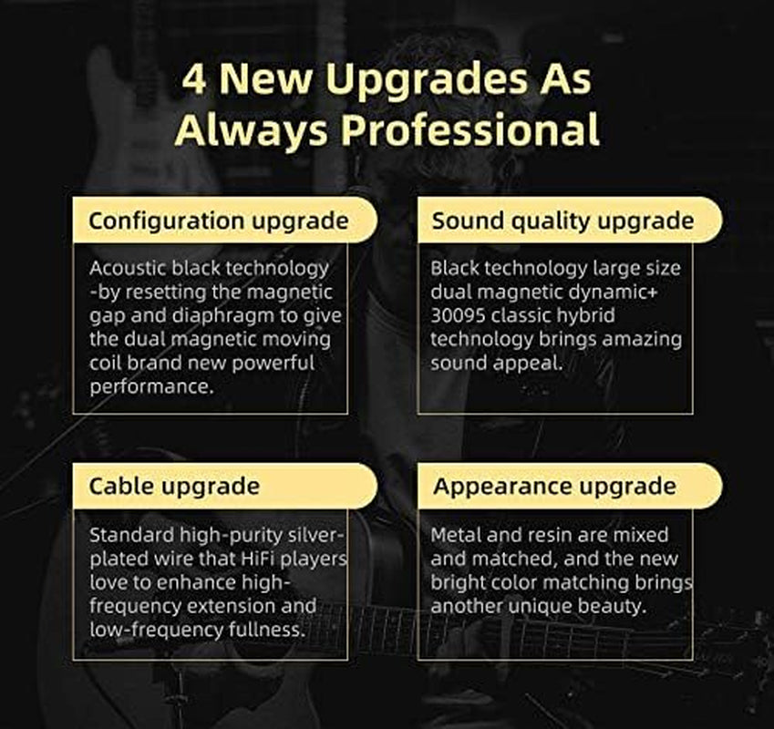 KZ ZSN PRO X Earphone with 1BA and 1DD, KZ High Fidelity in Ear Earbuds High Resolution in Ear Monitor Headphone (NO Mic, Blue)……