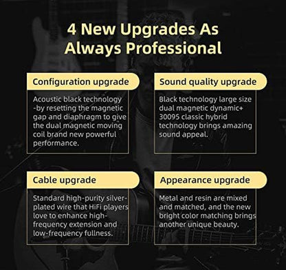 KZ ZSN PRO X Earphone with 1BA and 1DD, KZ High Fidelity in Ear Earbuds High Resolution in Ear Monitor Headphone (NO Mic, Blue)……