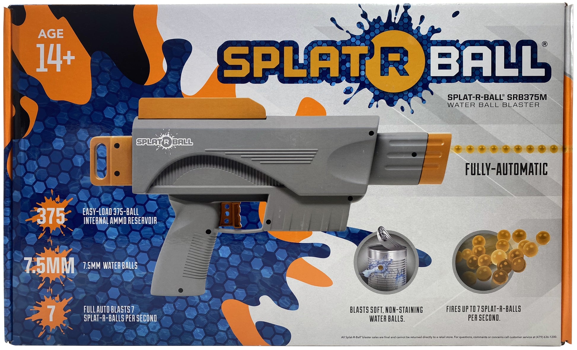 (2 Pack)  Full Auto 375 Mini Water Bead Blaster Kit Gray / Orange